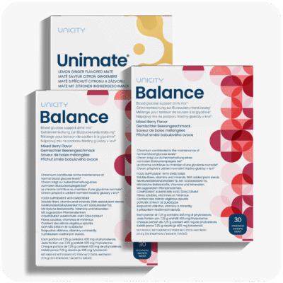 Unicity Feel Great Mixed Berry Unimate Lemon Ginger