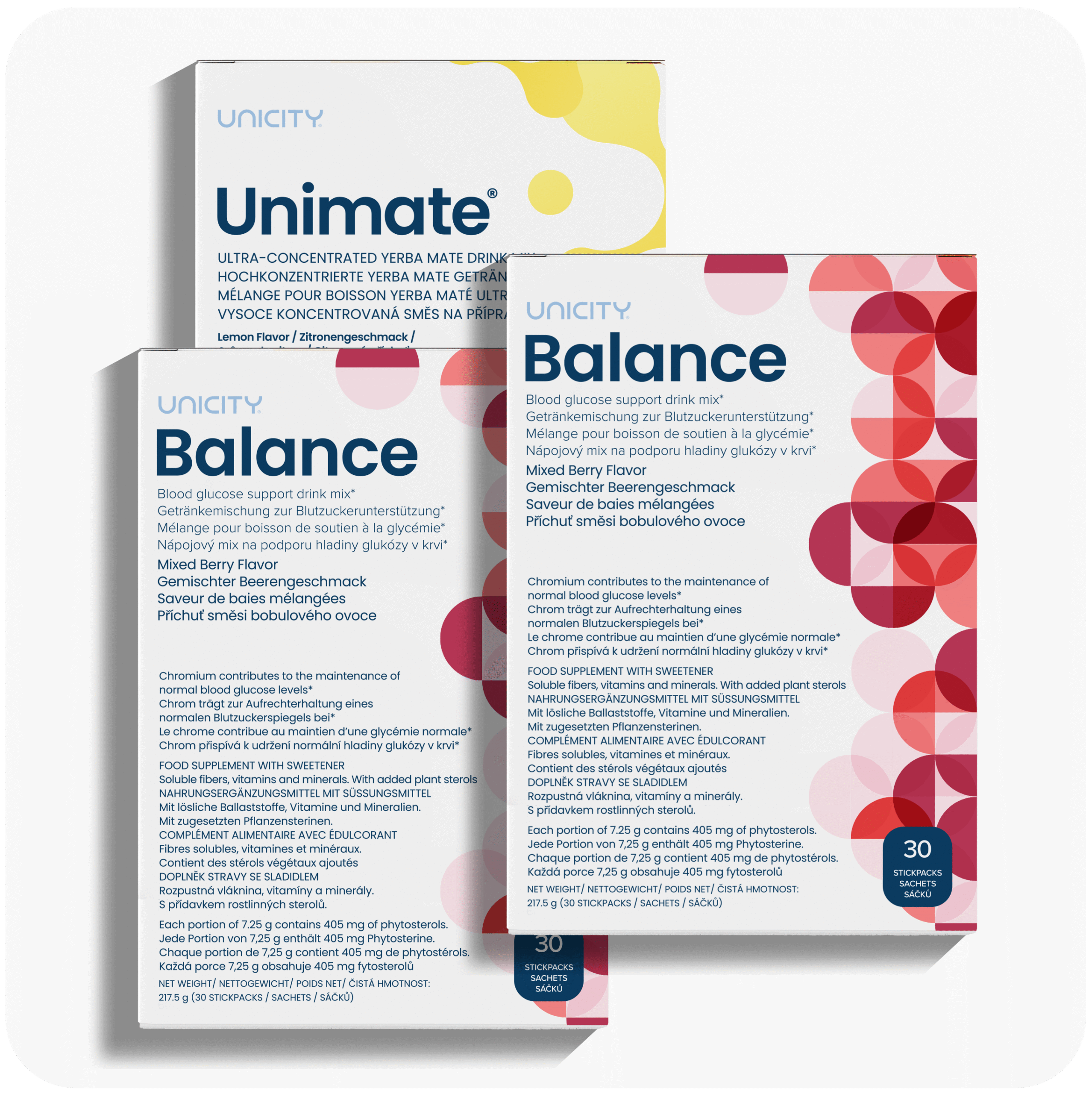 Unicity Feel Great Mixed Berry Unimate Lemon